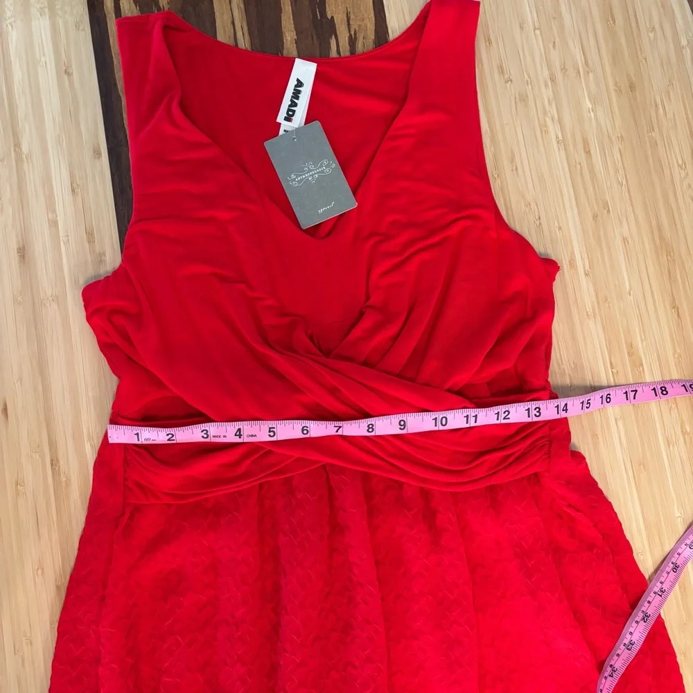 NWT Anthropologie Amadi Mia Red Dress Size L - Picture 12 of 13